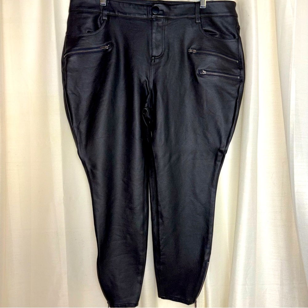 Torrid Faux Leather Zipper Skinny Pants